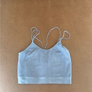 Light Blue Ribbed Bralette/Tank
